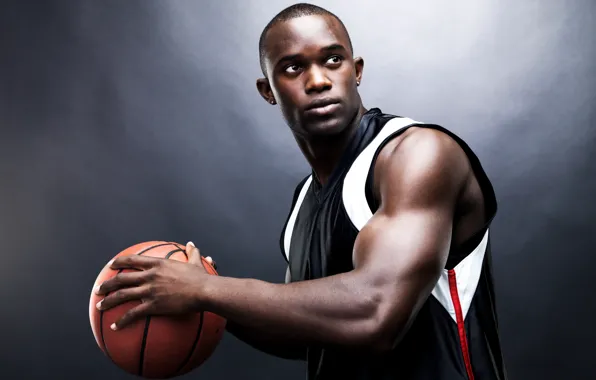 Background, the ball, t-shirt, athlete, male, basketball