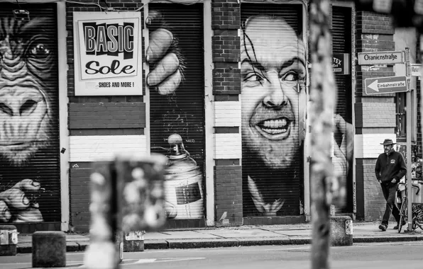 Picture graffiti, Germany, street, Berlin