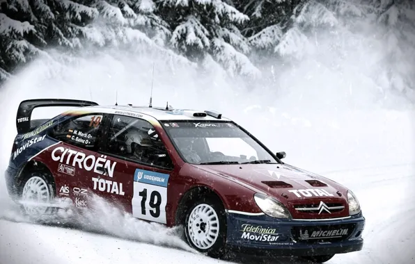 Winter, Auto, Snow, Sport, Machine, Skid, Citroen, WRC