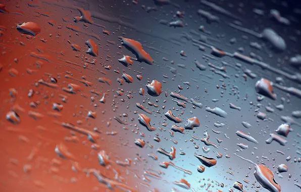 Picture glass, drops, color