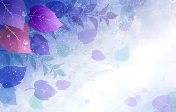 Picture purple, leaves, circles, vector