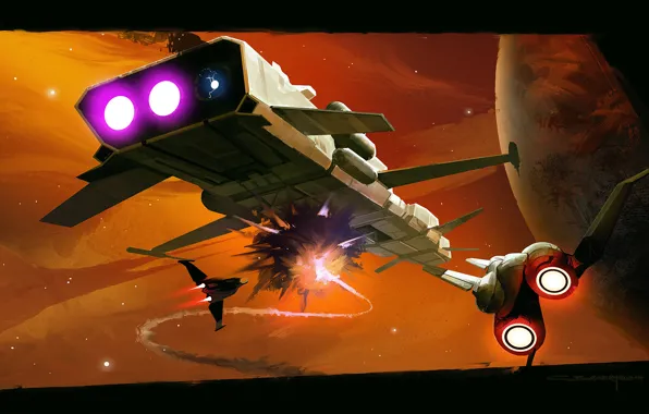 The explosion, space, starships, No Man's Sky, No Mans Sky, but Mans sky, space fight, …