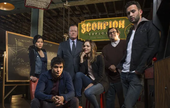Girl, man, Scorpion, pose, cast, tv series