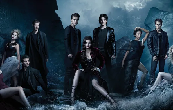 Picture the series, Nina Dobrev, The Vampire Diaries, Elena, The vampire diaries, Ian Somerhalder, Damon, Paul …