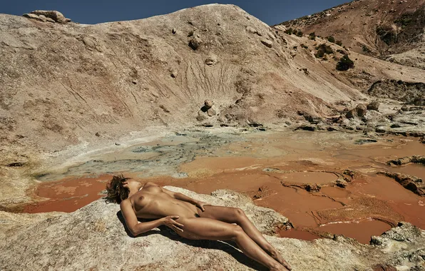 Girl, mountains, pose, stay, model, Girl, photographer, sexy