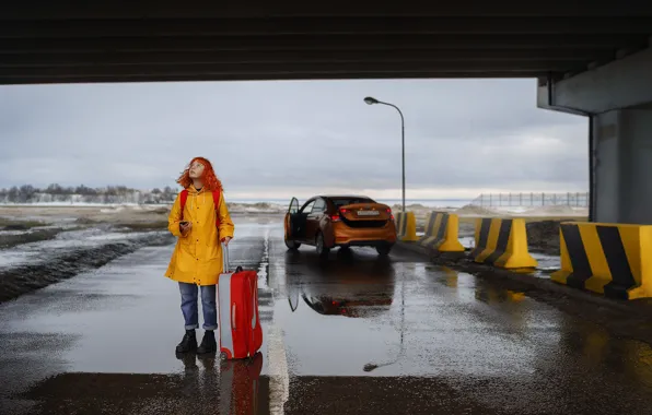 Picture road, auto, girl, Askhat Bardunov, Anya Chernoff