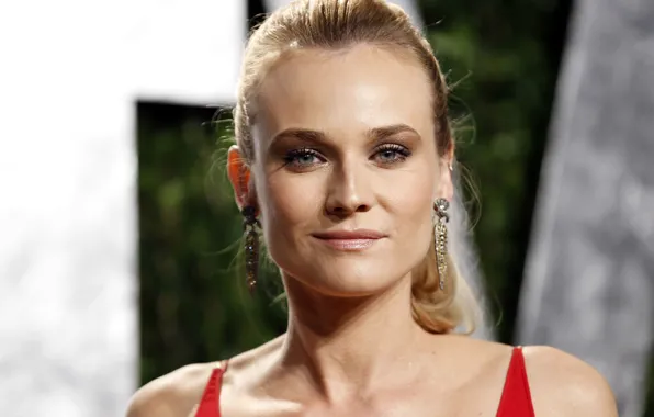 Look, star, Shine, earrings, actress, blonde, Diane Kruger, chic