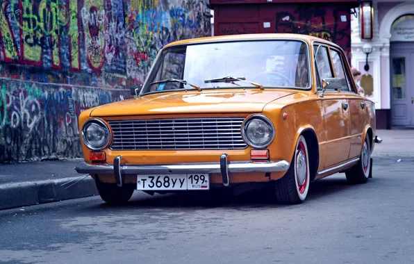 Picture road, background, Wallpaper, graffiti, penny, Lada, vaz, Lada