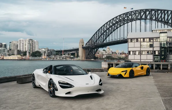 McLaren, white, yellow, Artura, McLaren Artura, 750S, McLaren 750S Spider