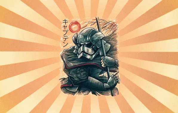 Minimalism, Star Wars, Background, Art, Art, Samurai, Captain, Phasma
