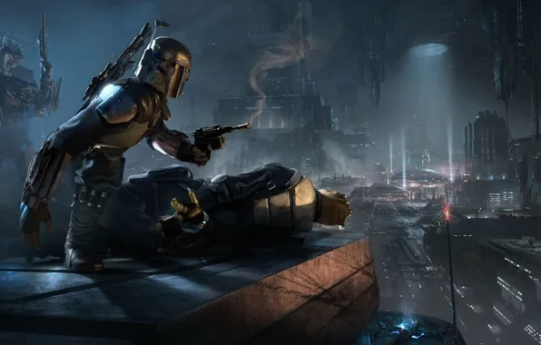 The city, warrior, Star Wars, alien, star wars