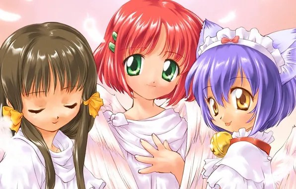 Picture wings, anime, art, girl