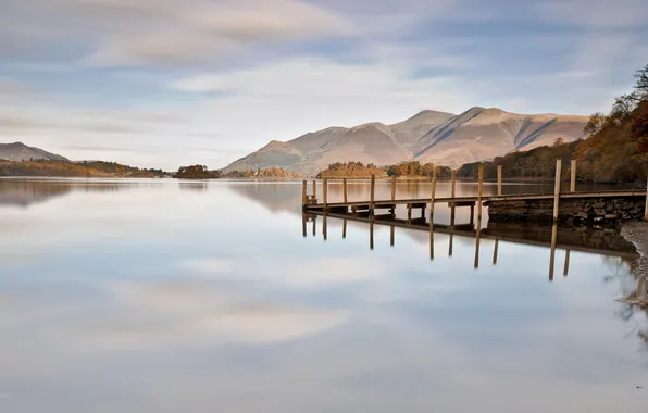 Landscape, bridge, nature, lake