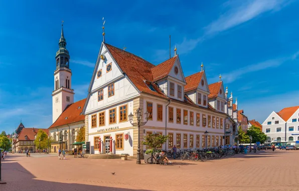 Picture building, Germany, area, Church, architecture, Germany, town hall, Lower Saxony