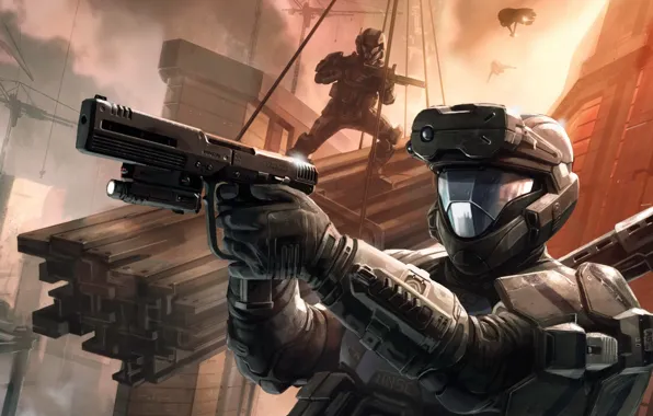 Wallpaper Weapons, Equipment, Futurism, Halo 3: ODST For Mobile.