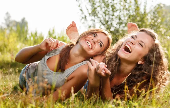 Women, laughter, jokes