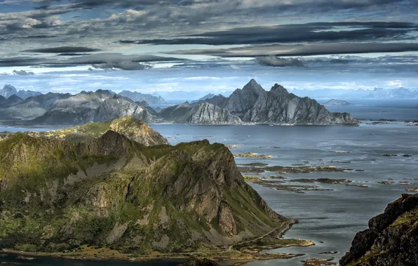 Sea, landscape, rocks