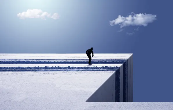 Ice, the sky, people