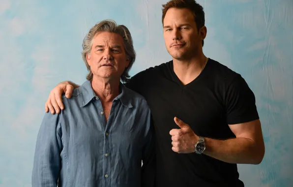 Photoshoot, Kurt Russell, Kurt Russell, Chris Pratt, Chris Pratt, Guardians of the Galaxy Vol. 2, …