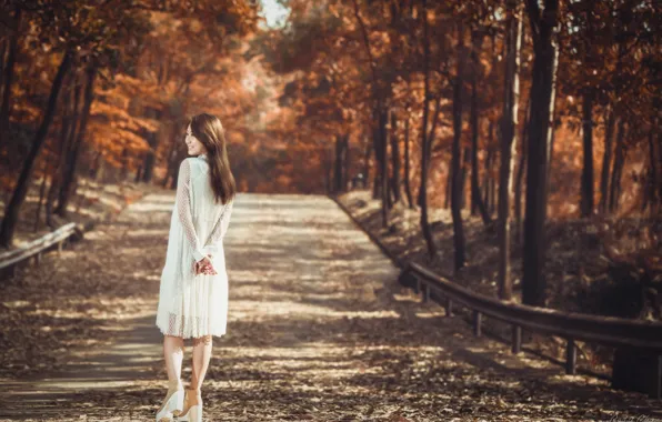 Forest, mood, garden, women, asian, portrait