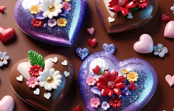 Love, flowers, holiday, heart, heart, hearts, heart, Valentine's Day