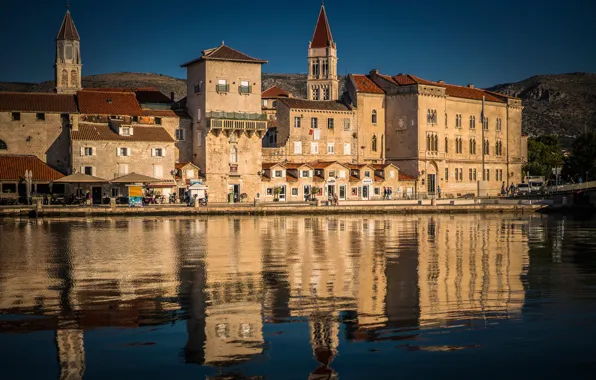 Picture building, home, channel, promenade, Croatia, Croatia, Old town, Trogir