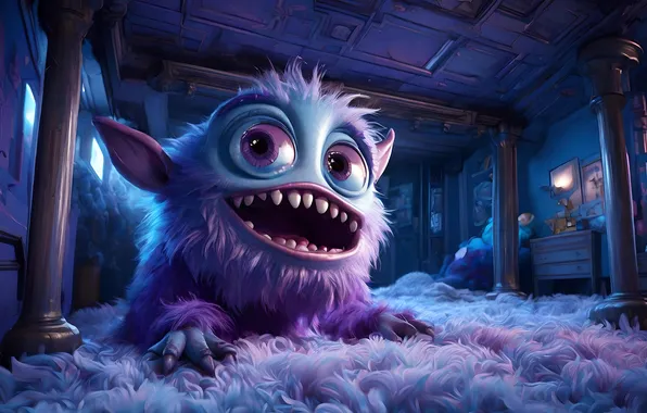 Room, teeth, being, wool, big eyes