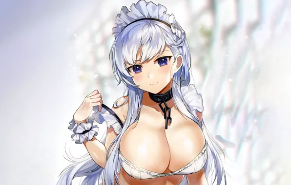 Picture girl, sexy, lingerie, bra, cleavage, long hair, boobs, anime