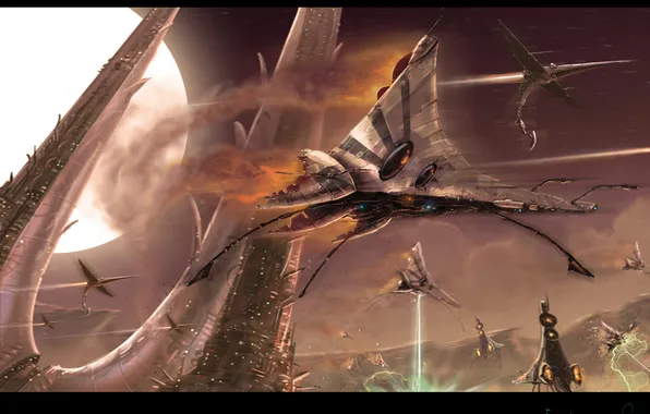 Attack, ships, Evil Invasion