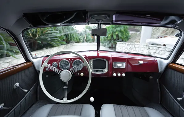 Porsche, 356, 1951, car interior, Porsche 356 1300 Coupe