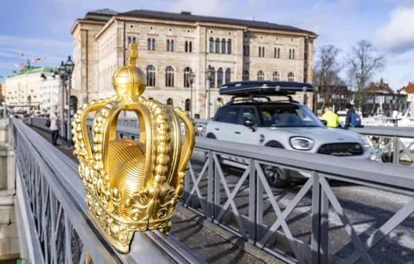 Bridge, Stockholm, Sweden, Car, Sweden, Bridge, Stockholm, MINI Cooper