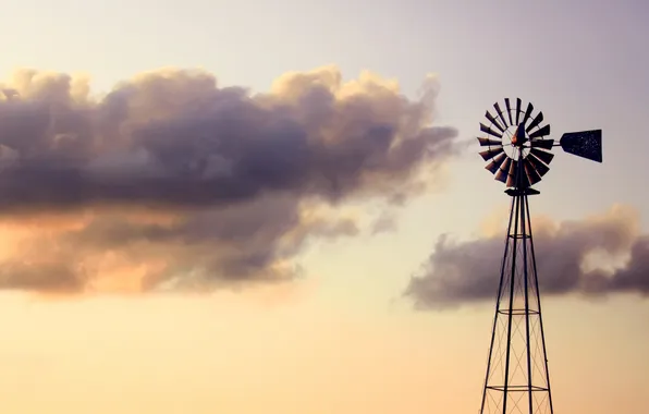 The sky, clouds, nature, sky, nature, clouds, 2560x1600, windmill
