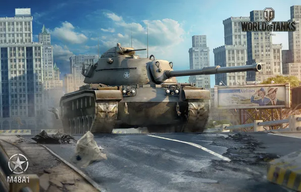 Picture the city, war, tank, war, world of tanks