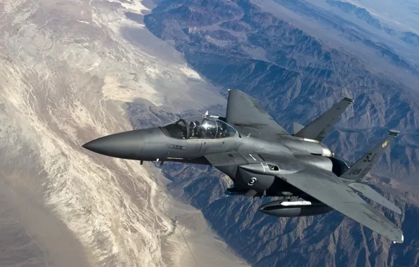 Picture flight, mountains, fighter, Eagle, F-15, tactical, "Eagle"