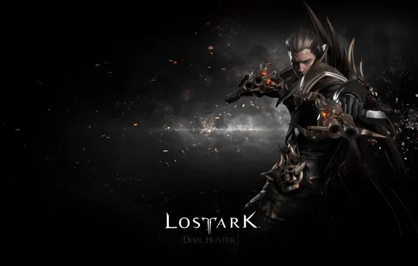 Picture gun, weapons, the game, warrior, guy, Lost Ark