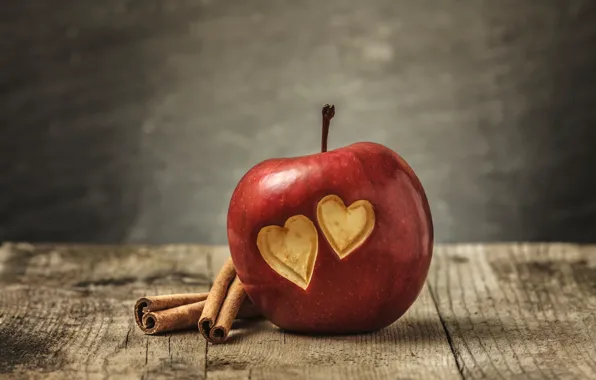 Love, heart, apple, love, heart, romantic, sweet