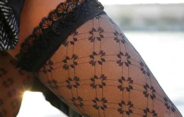 Girl, leg, stocking