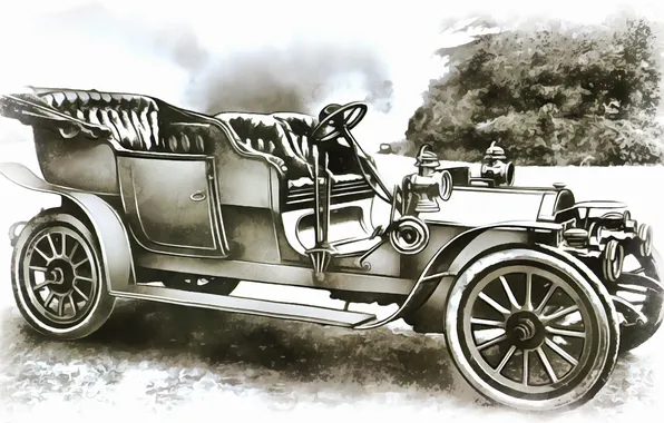 Picture auto, retro, art