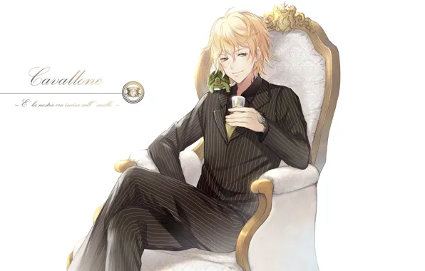 Picture anime, art, guy, sitting, Katekyo Hitman REBORN!, Teacher mafia Reborn