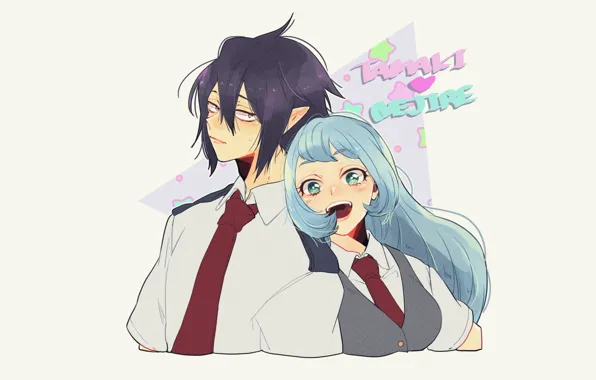 Girl, background, pair, guy, two, Boku No Hero Academy, My Hero Academy