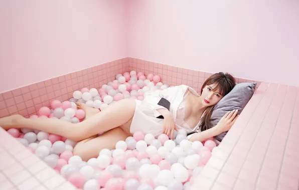 Look, brunette, pillow, Asian, cutie, asian, cutie, asian girls
