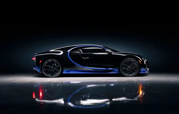 Picture car, Bugatti, reflection, Chiron, Bugatti Chiron