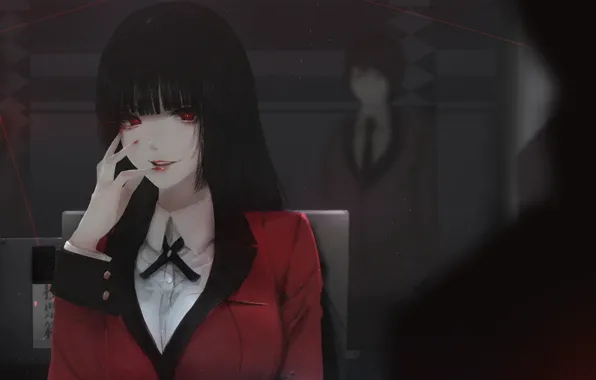 Picture girl, interior, manga, by Aoi Ogata, Jabami Yumi Located In, Kakegurui