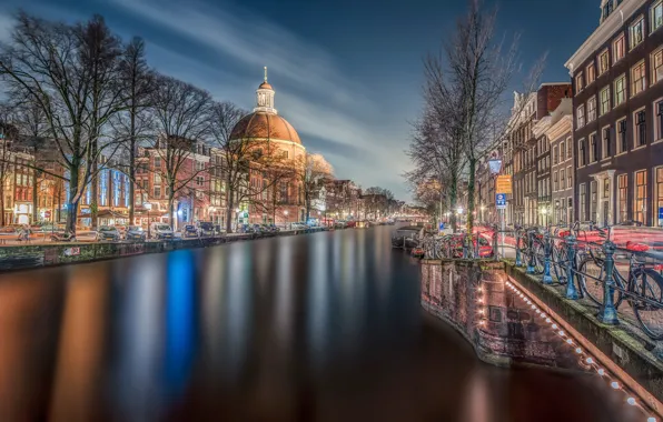 Night, treatment, hdr, Amsterdam, north holland