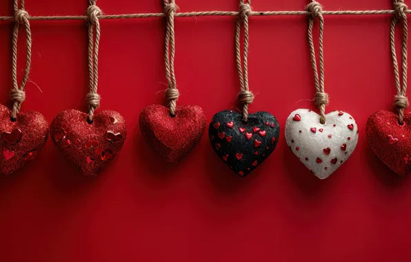 Love, holiday, heart, heart, hearts, heart, Valentine's Day, AI art