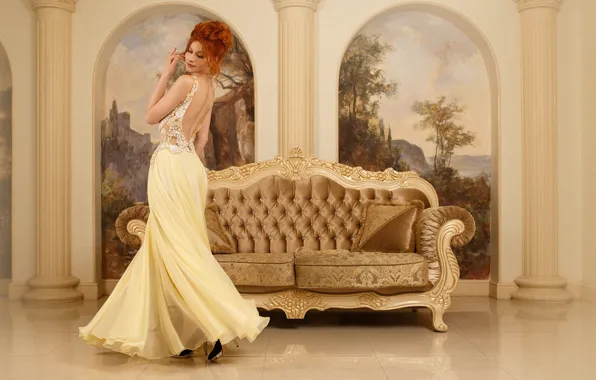 Girl, sweetheart, model, Peach, red, beautiful, redhead, super