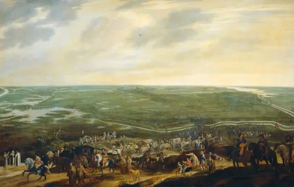 Picture landscape, picture, Pauwels of Hillegaert, The retreat of the Spanish Garrison after the Surrender