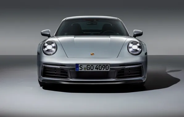 911, Porsche, front view, Carrera, Carrera 4S, 2019