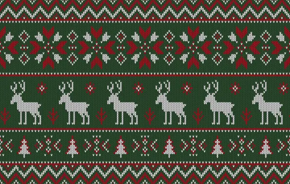 Winter, snowflakes, background, pattern, christmas, deer, winter, background