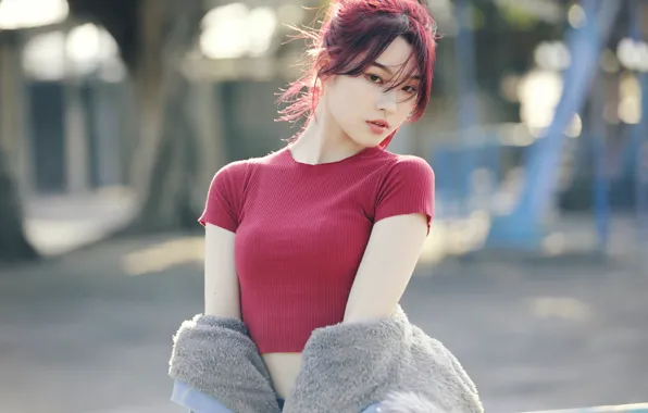 Picture summer, look, girl, face, model, figure, Asian